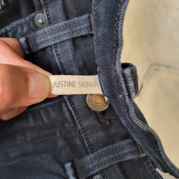 Rag & Bone Women Black Justine 10" High Rise Skinny Frayed Hem Jeans Size 26 - Picture 12 of 14